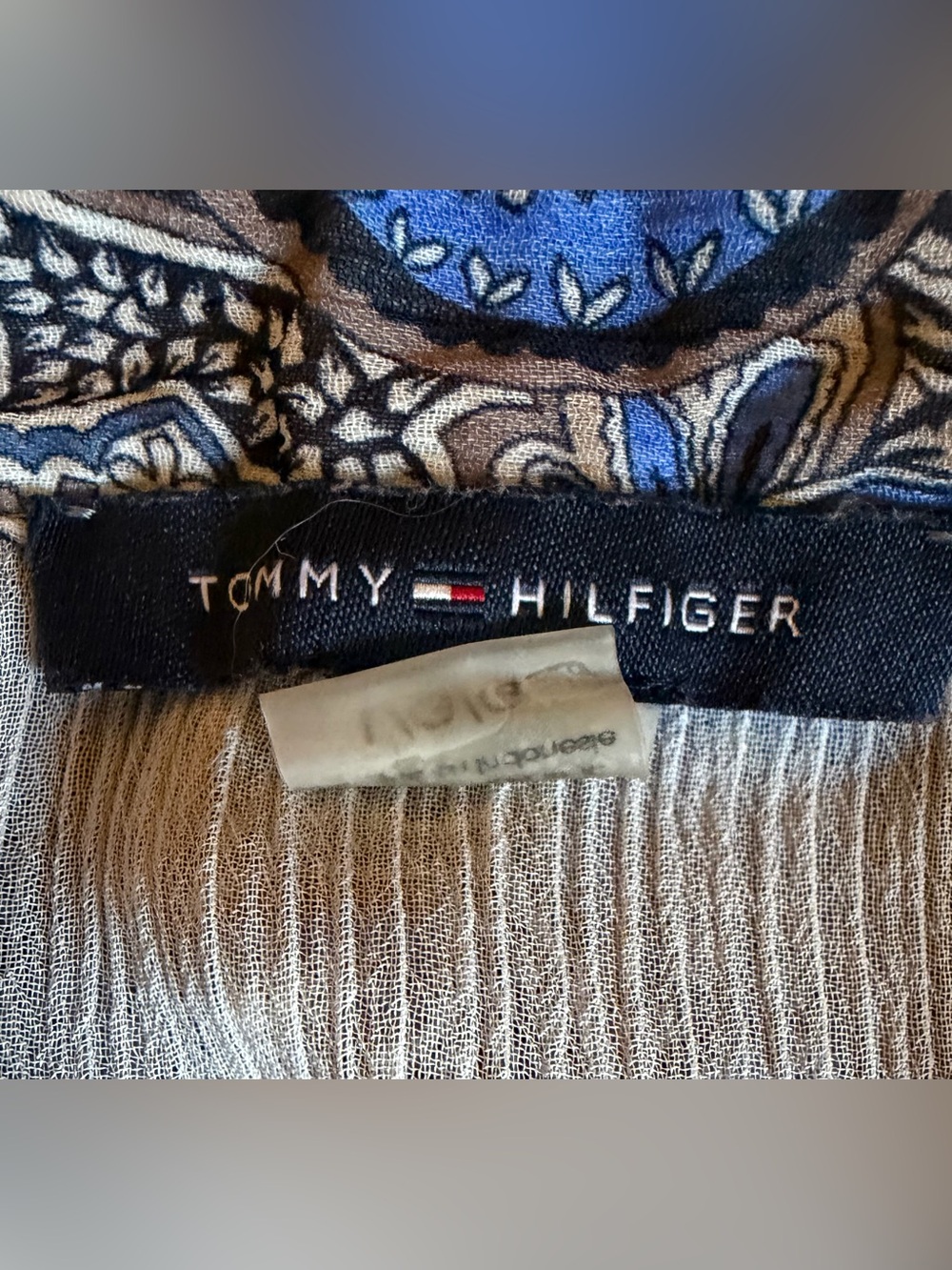 Tommy Hilfiger Paisley-print Ruffled Blouse - Size Large - Picture 7 of 10
